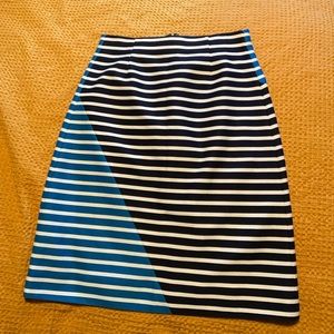 J.Crew pencil skirt Navy and blue striped size 2
